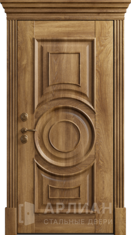 Фото «Входная филенчатая дверь окрас светло коричневый №18»